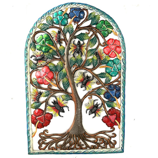 Arched Bee and Hibiscus