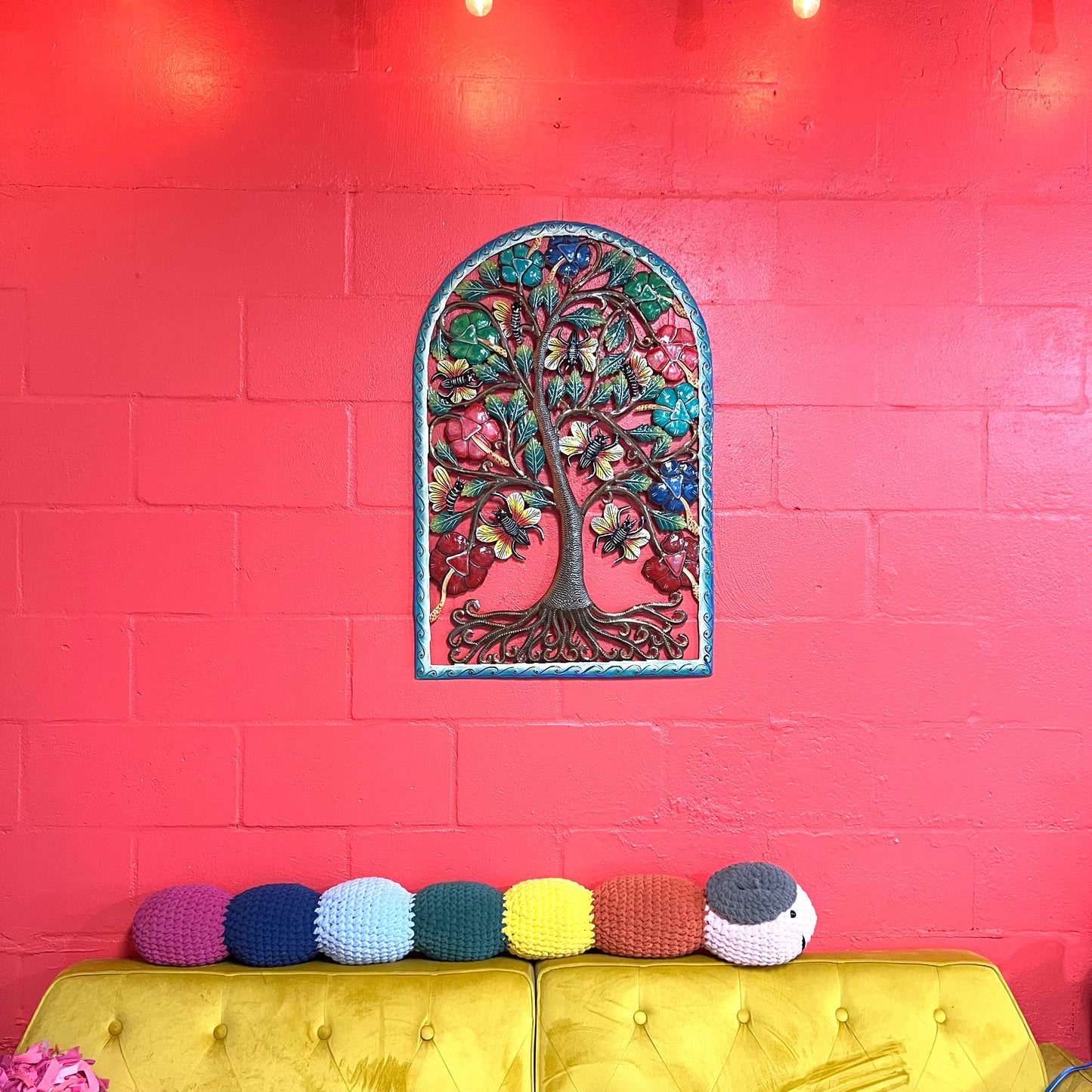 Arched Bee and Hibiscus