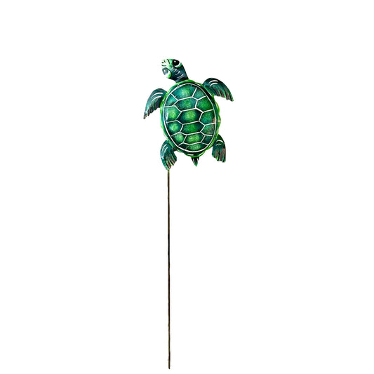 Emerald Turtle Garden Stake