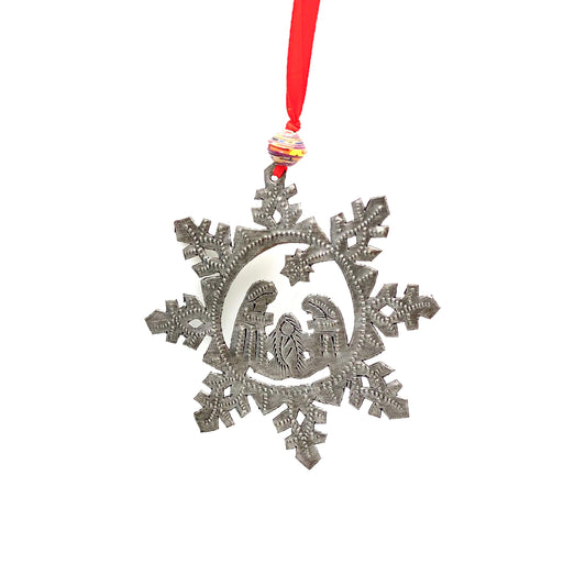 Snowflake Nativity Ornament