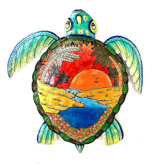 Painted  Sunset Sea Turtle