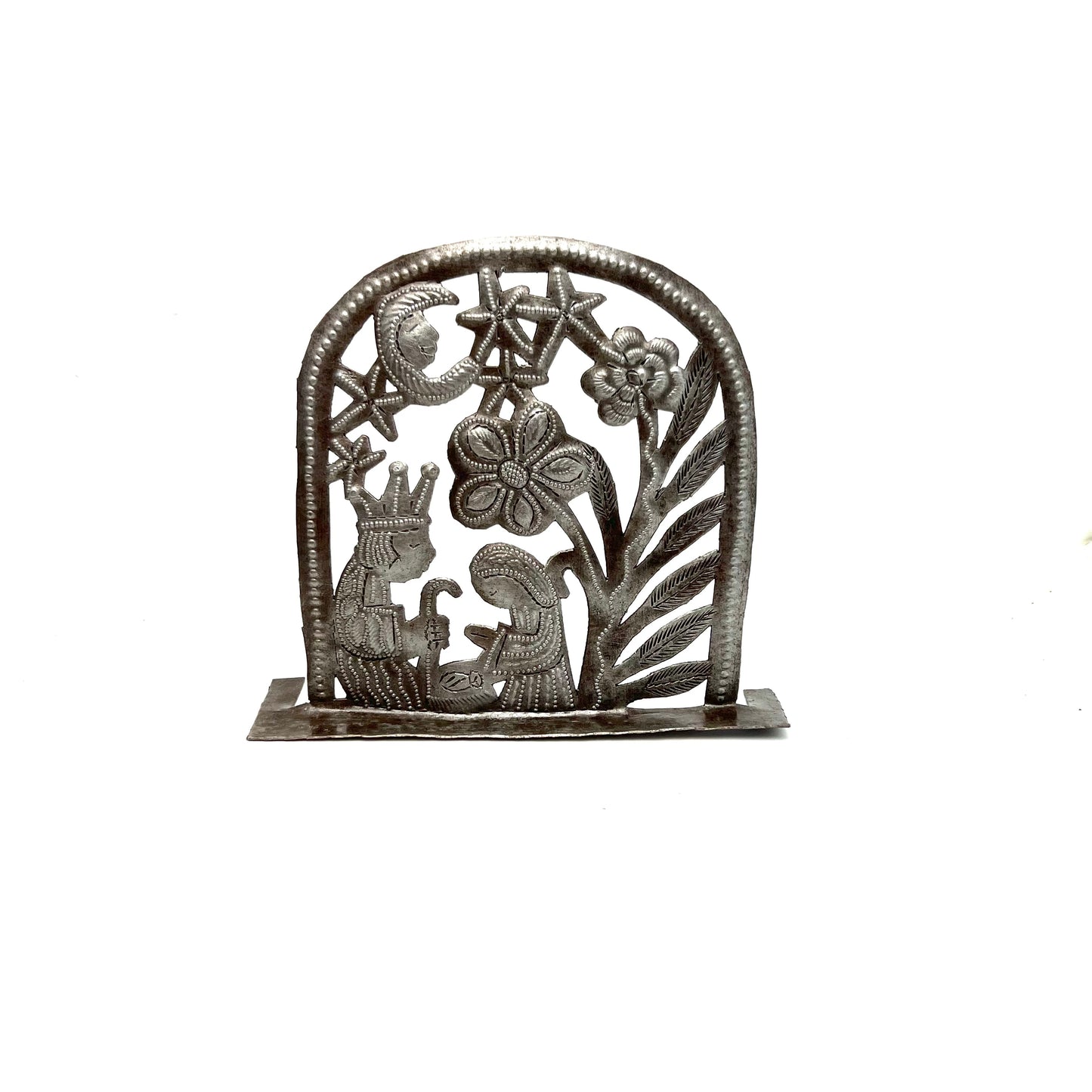 Small Standing Dome Nativity- Flowers