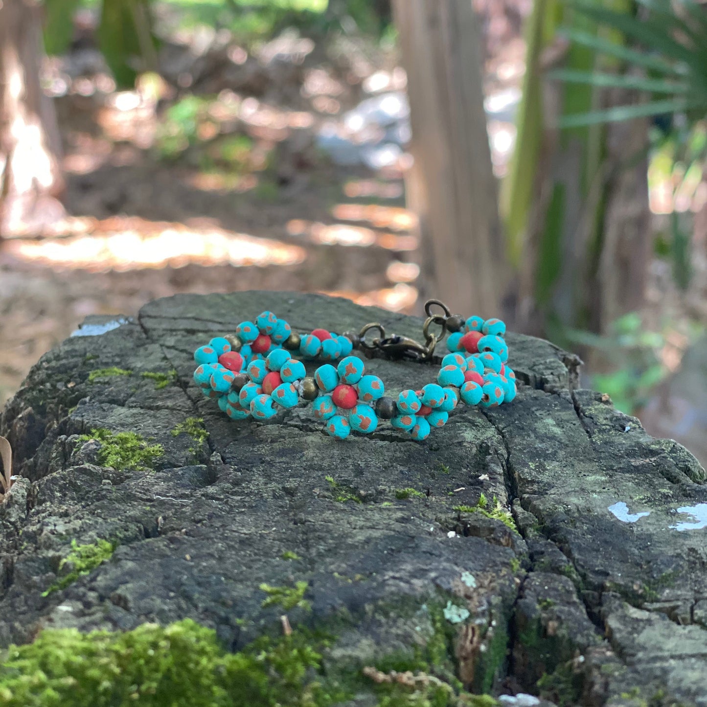 Ceramic Daisy Chain Bracelet