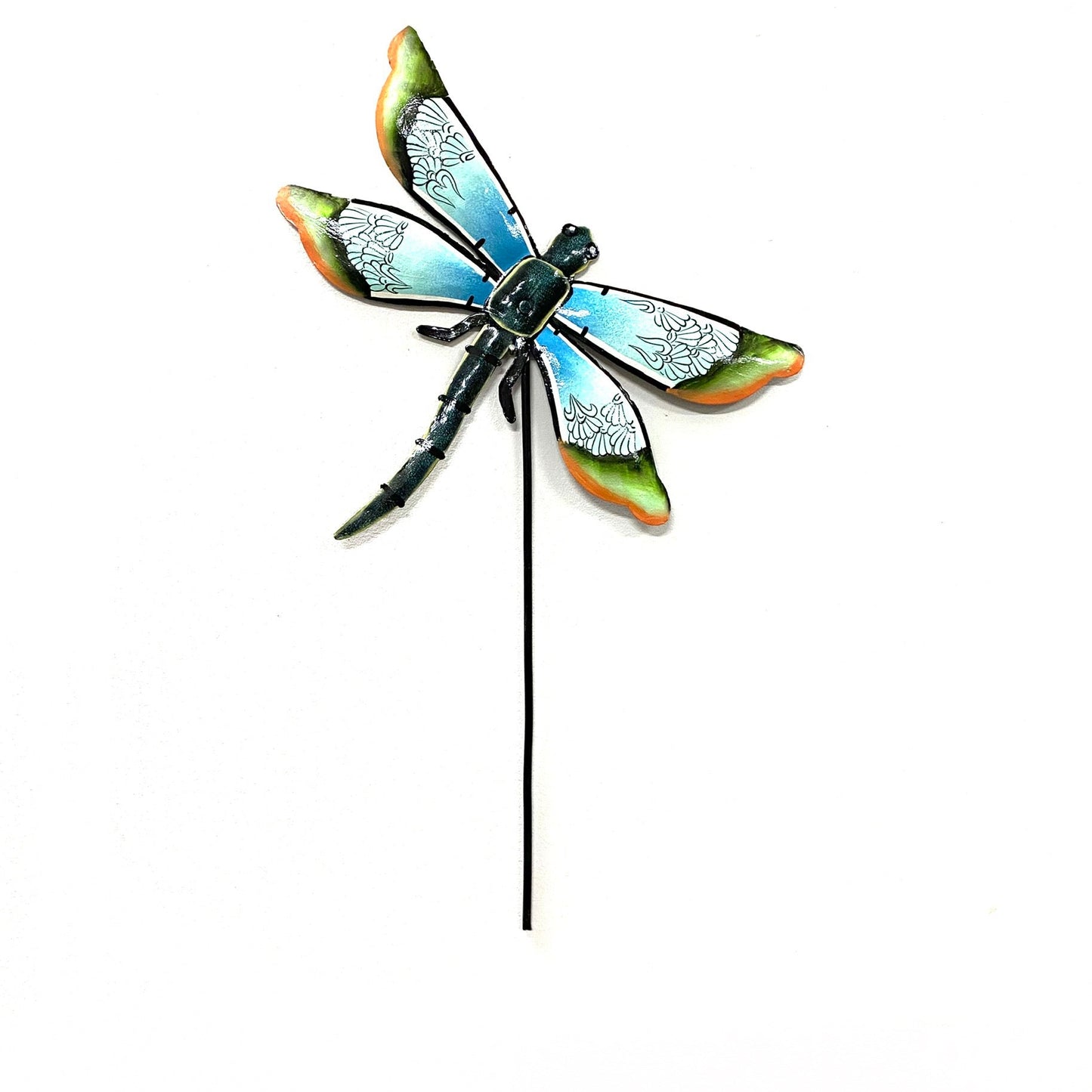 Turquoise Dragonfly Garden Stake