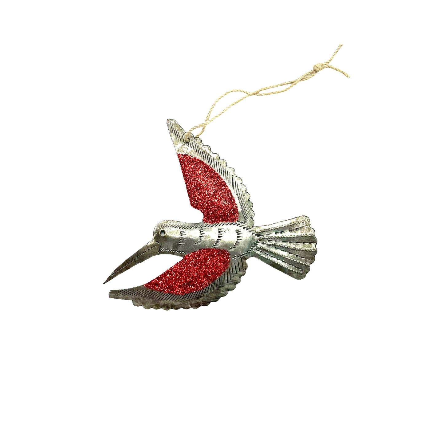 Glitter Hummingbird Ornament