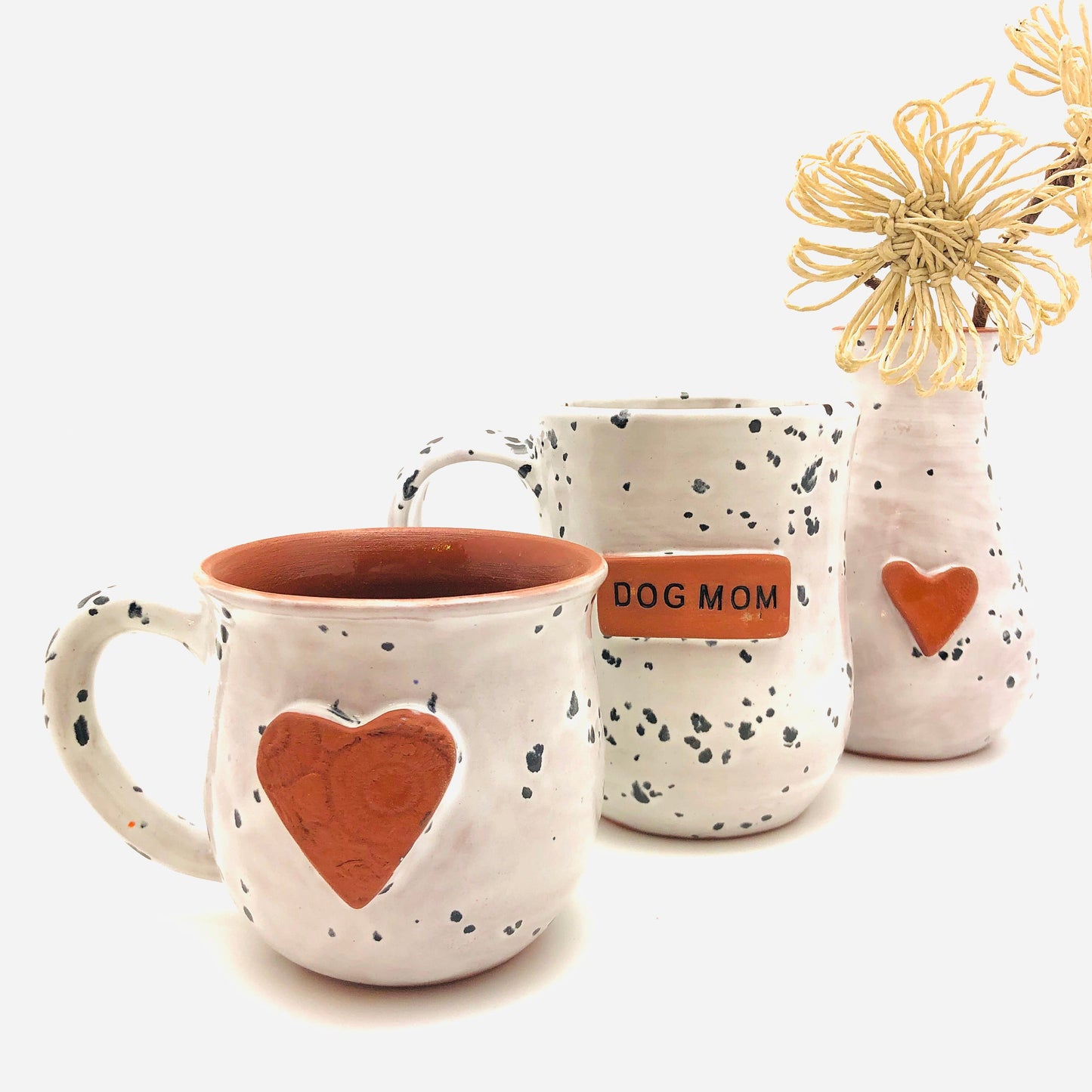Calliope Heart Mug - Speckled White
