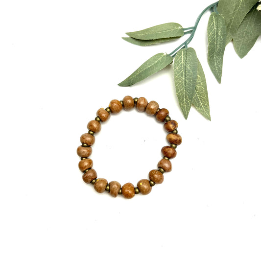 Simple Ceramic Bracelet- Speckled Latte