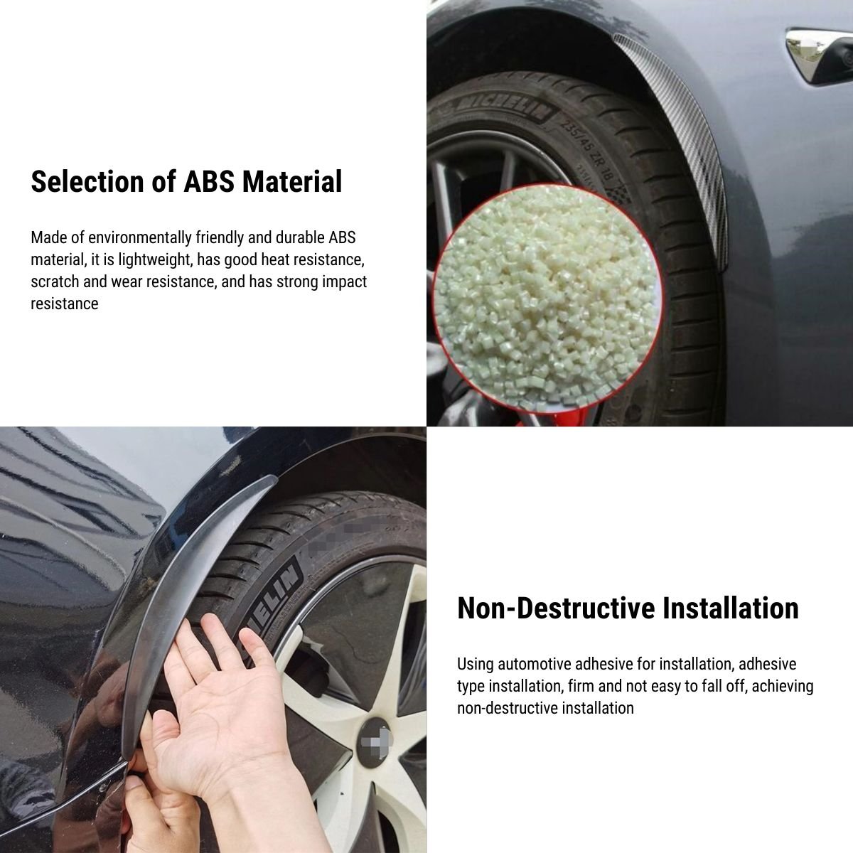 Invisible Mud Flaps Mud Guard for Tesla Model 3 2017-2023