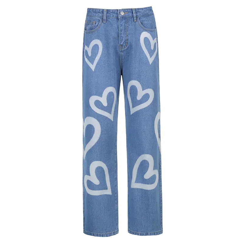 Love Graffiti High-Rise Straight-Leg Jeans