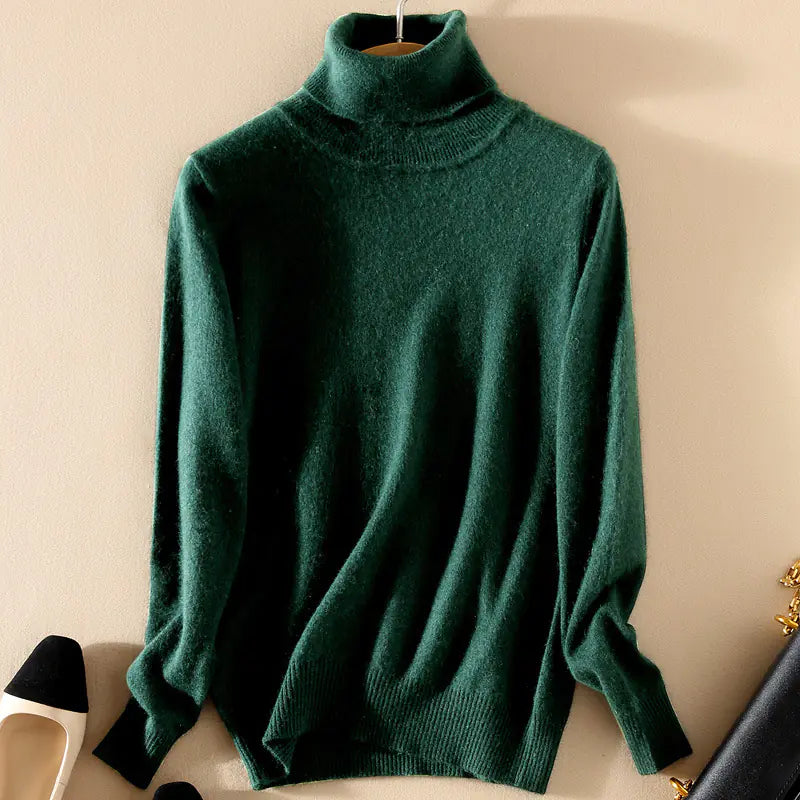 Women's Plus Size Knitted Turtleneck Sweater