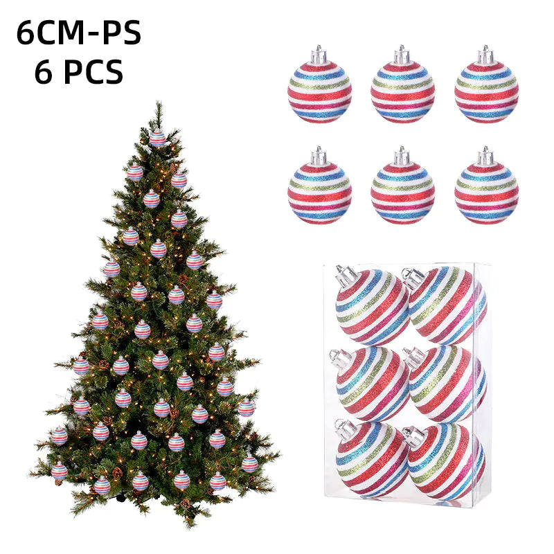 Christmas Ornaments Gift Box with 6 Painted Balls