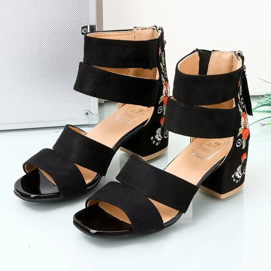 Women's Summer Mid-Heel Thick Heel Sandals
