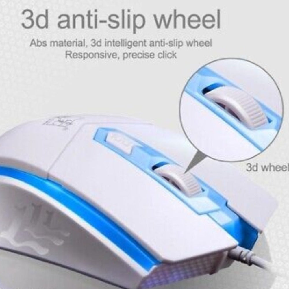 Ninja Dragons White Knight Gaming Keyboard and Mouse Set