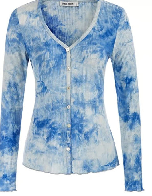 Long Sleeve Button Down Knit Cardigan