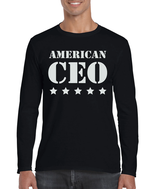 Five Star American CEO Men's Long Sleeve Shirt