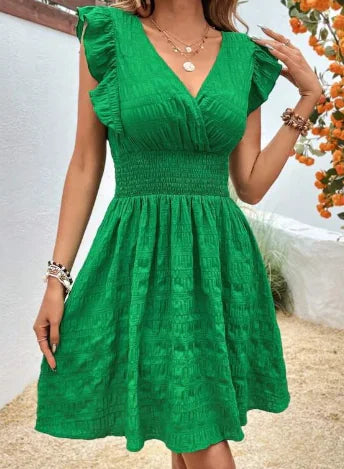 Sleeveless V-Neck A-Line Casual Dress for Women