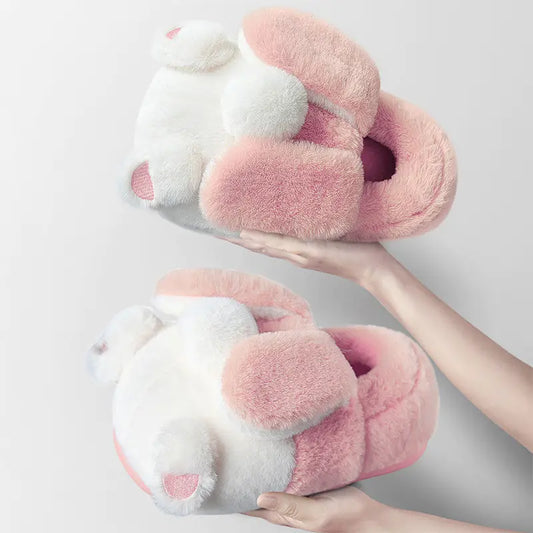 Cute Women's Cotton Slippers with Wrapped Heels for Winter