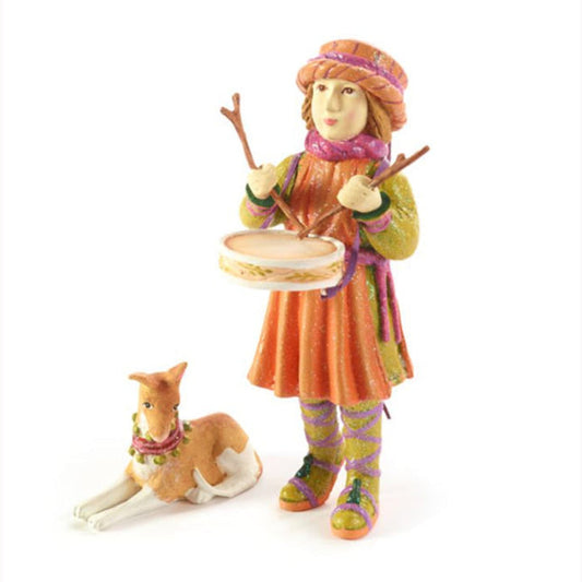 Nativity Little Drummer Boy & Dog Figures by Patience Brewster