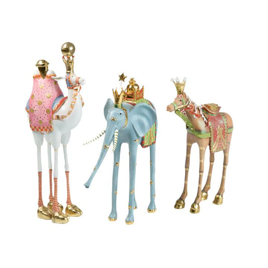 Nativity Magi Animal Figures, Set of 3 by Patience Brewster