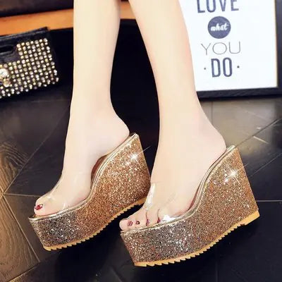 High Heel Platform Wedge Sandals
