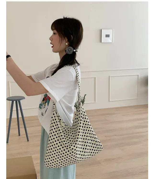 Vintage Fabric Tote Bag - Versatile Shoulder Bag