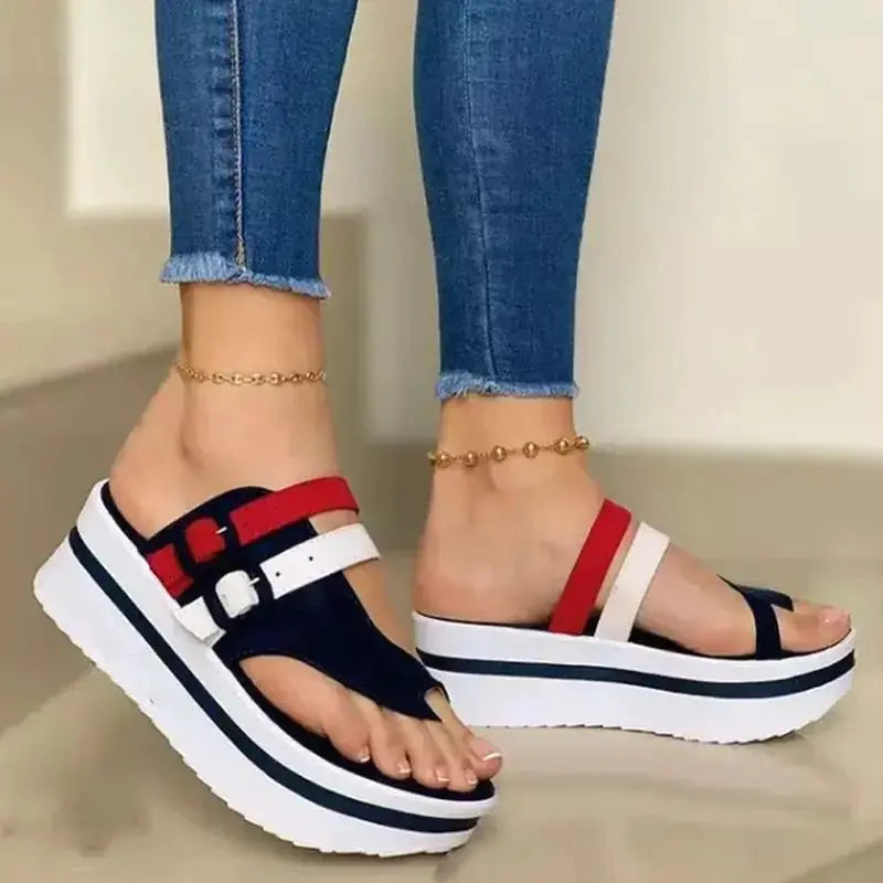 Women's Wedge Heel Platform Sandals and Slippers
