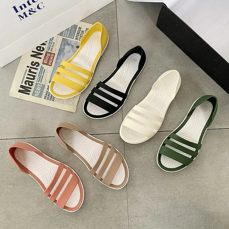Women's Summer Candy Color Flat Beach Sandals