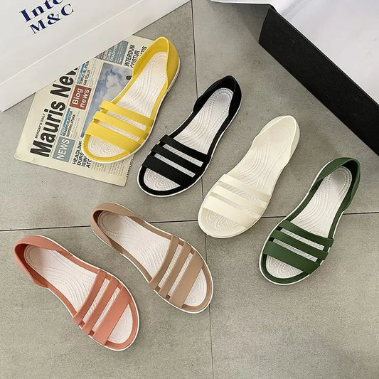 Women's Summer Candy Color Flat Beach Sandals