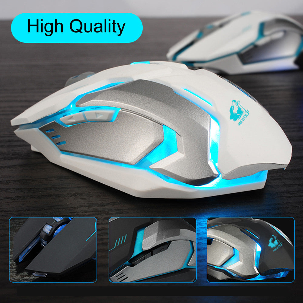 Dragon Stealth 7 Wireless Silent LED Backlit USB Optical Gaming Mouse