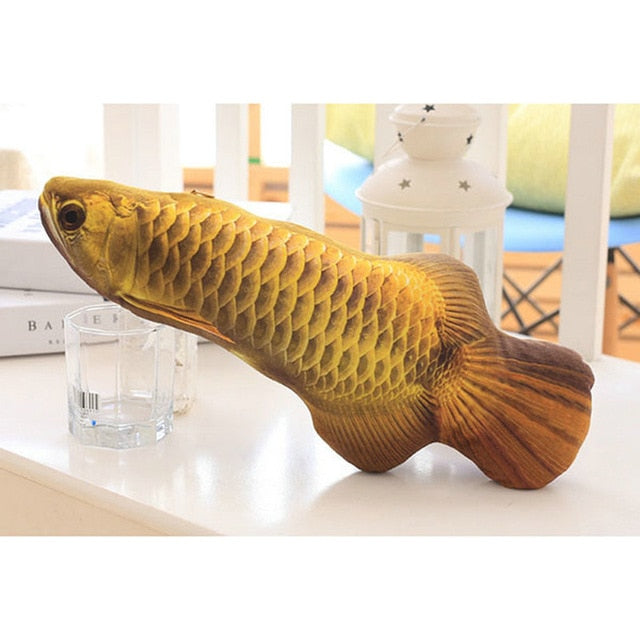 3D Fish Shape Soft Plush Pillow for Cat - 5 Pcs Set