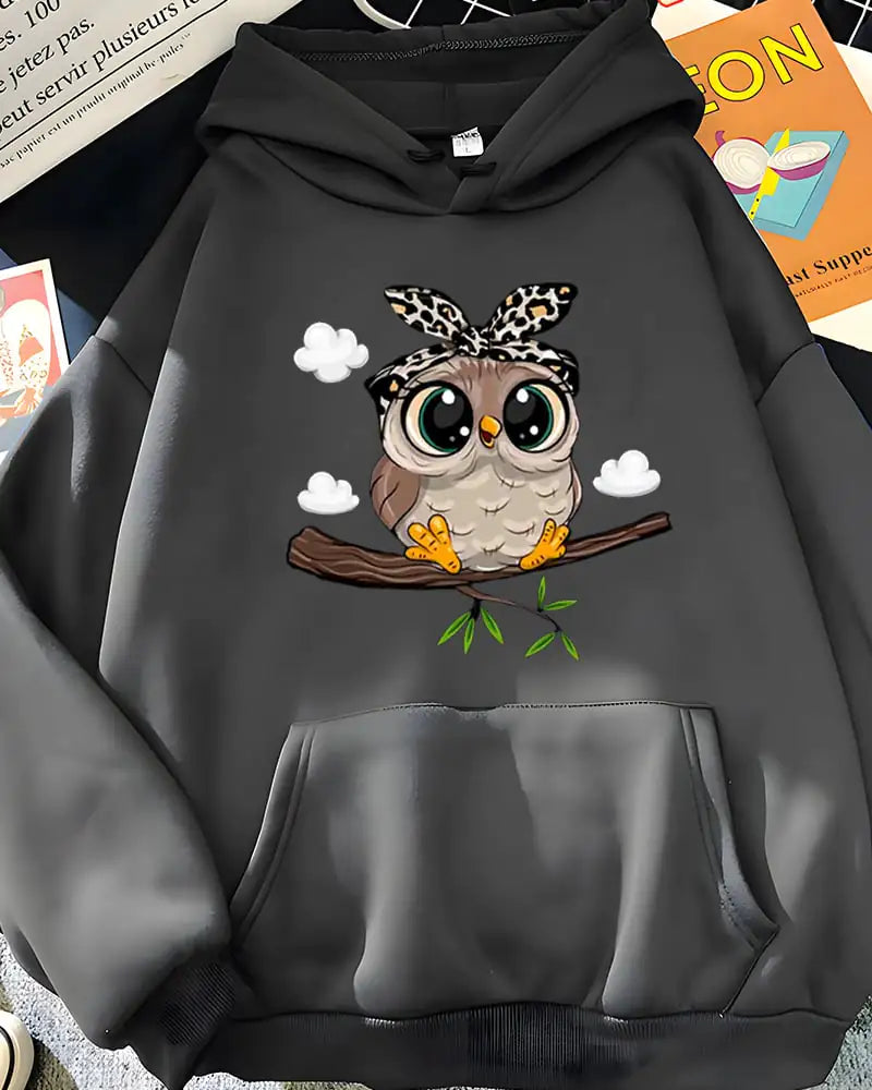 Cute Cartoon Hooded Sweatshirt for Women