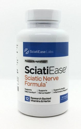 SciatiEase Sciatic Nerve Health Support Supplement – Alpha Lipoic Acid 300mg, PEA, B Vitamins – 120 Capsules for Leg, Hip & Back Relief