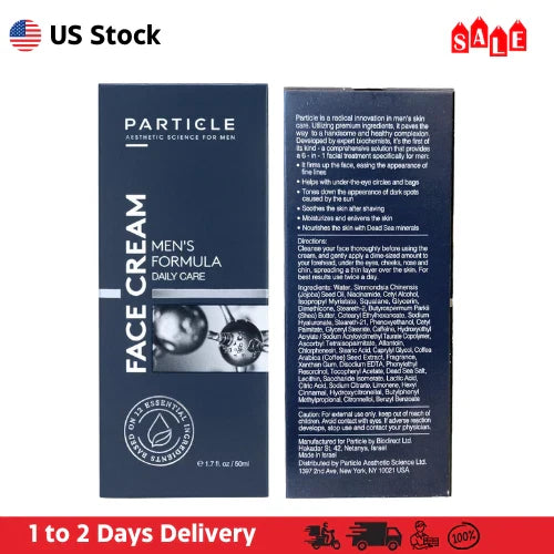 Particle Face Cream for Men – 6‑in‑1 Anti‑Aging Moisturizer for Dark Spots, Eye Bags & Wrinkles (1.7 fl oz)