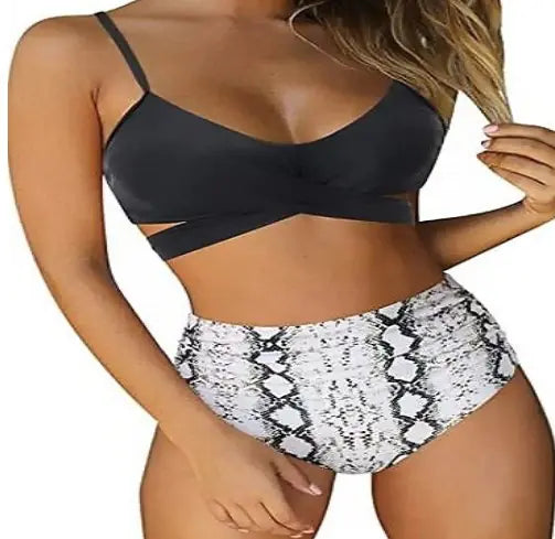 Christina Women's Sexy Solid Print Bikini Set (One Set)