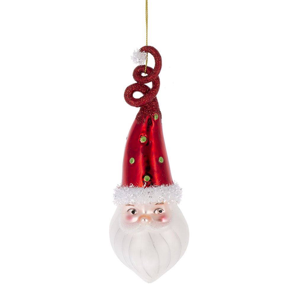 Vintage Santa Reflector Glass Ornaments Set of 3