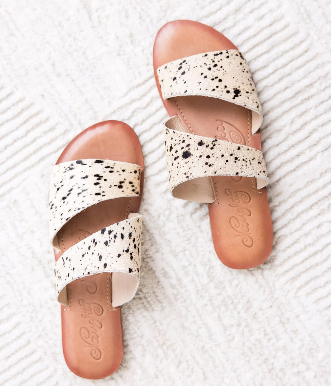 Spirited Sandals in Black and White