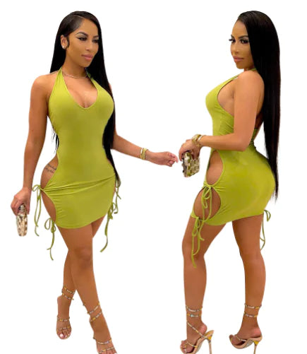 Backless Halter Strap Dress for Women