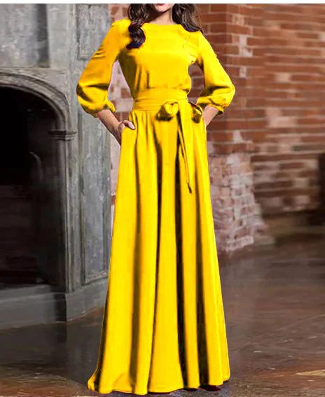 Women's Round Neck Long Dress