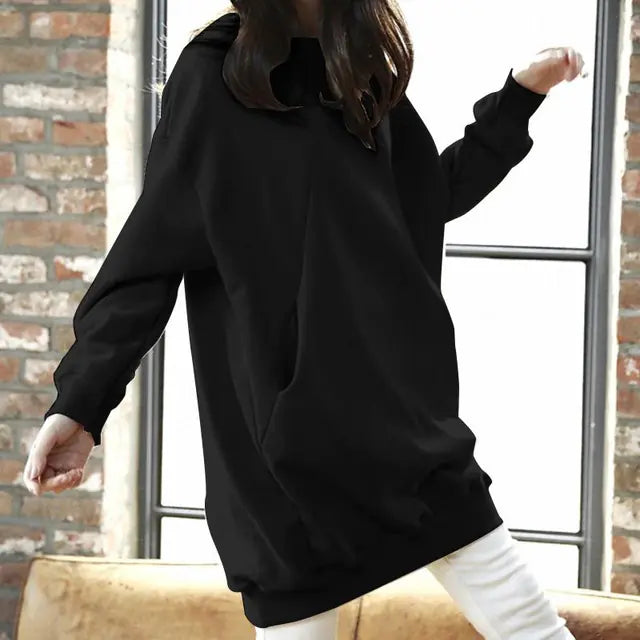 Plus Size Casual Solid Sweatshirts for Women
