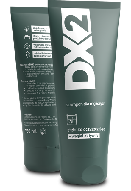 DX2 Deep cleansing Shampoo with activated carbon 150 ml