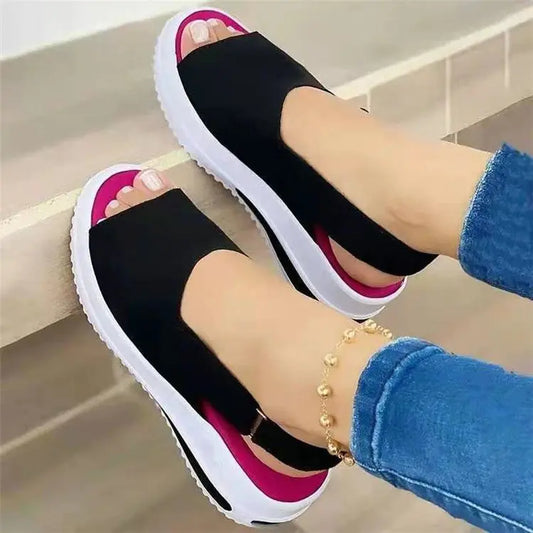 Cool Women's Fish Mouth Sandals with Thick Wedge Heel