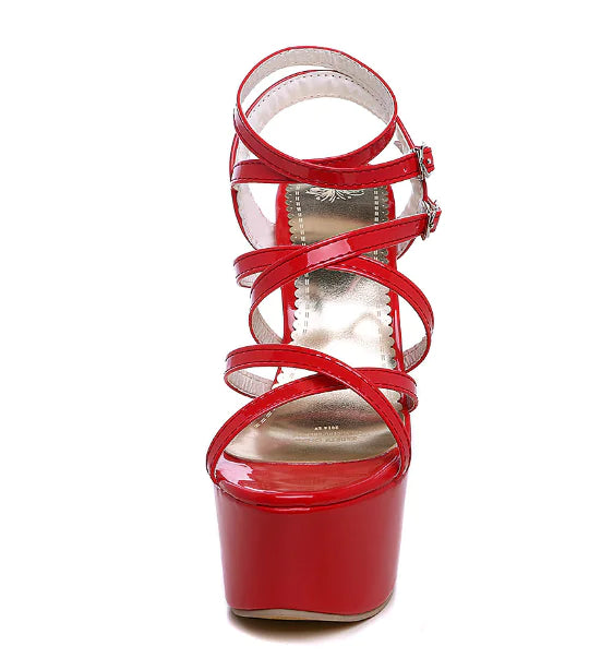 Strappy High Heels with Stiletto Design