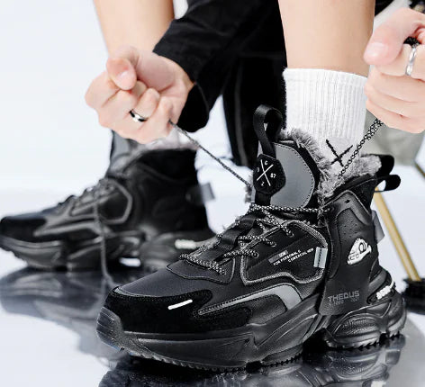 Men's High-Top Sneakers - Hip Hop Casual Style