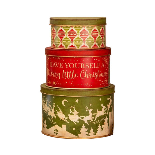 Vintage Christmas Tins S3 by Bethany Lowe Designs