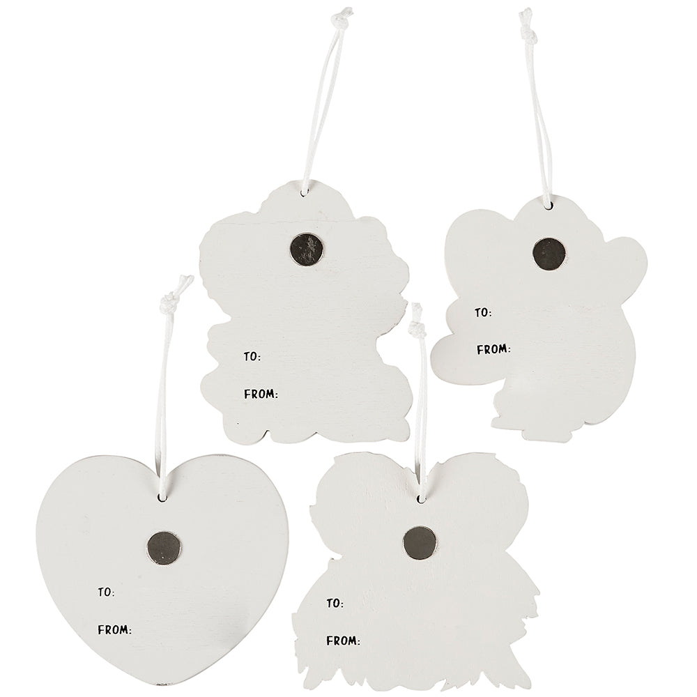 Vintage Valentine Ornament or Magnet Set of 4