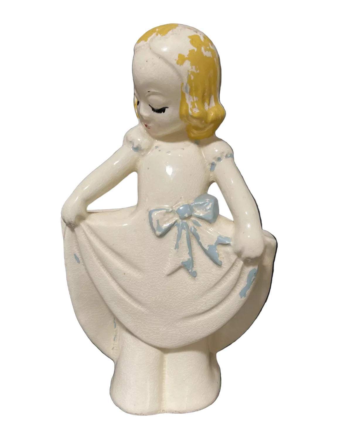 Vintage 1940’s Oakwood Artware Shy Anne Double Planter Vase Zainsville Ohio USA