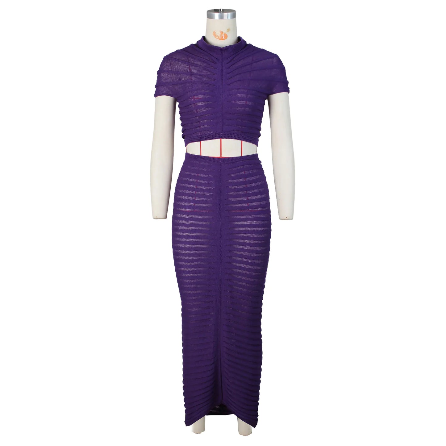 Cross-Border Supply: Women's Knit Sheer Club Outfit