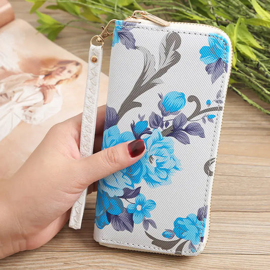 Women's Long Clutch Wallet with Phone Compartment