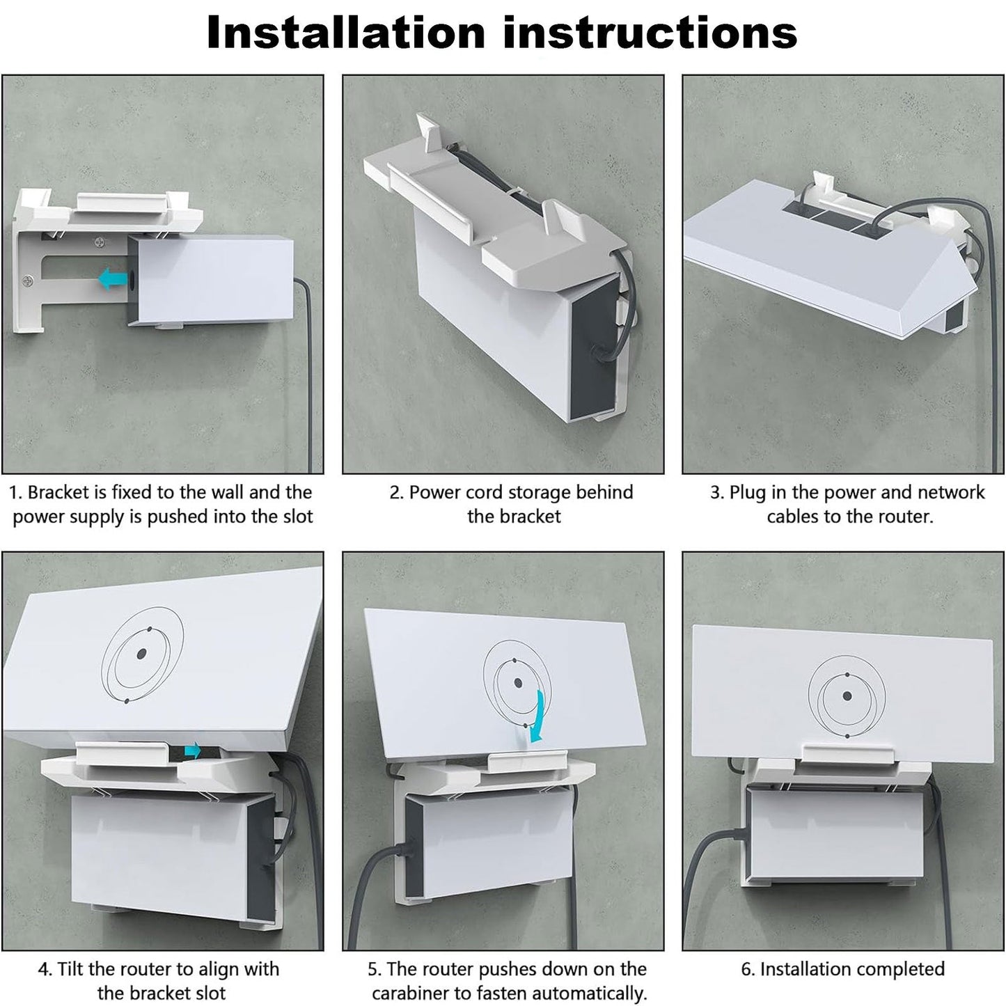 Wall Mount Kit for Starlink Gen 3 Router & Power Adapter