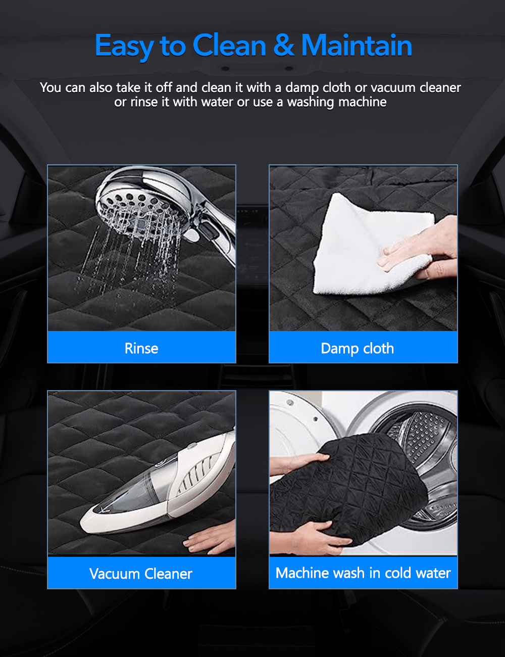 Waterproof Car Dog Seat Cover for Tesla Model Y/3/S/X/Cybertruck